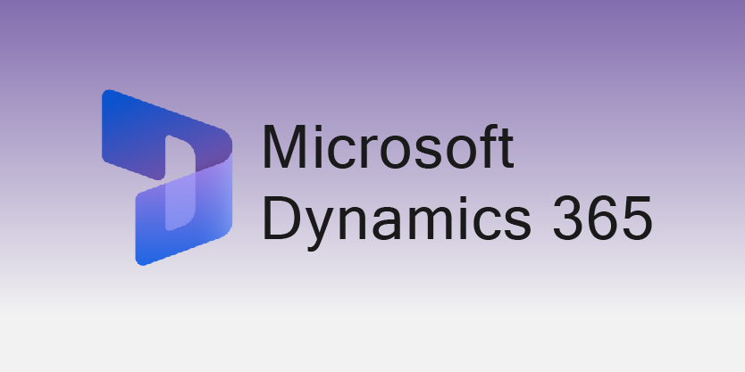 Logo Microsoft Dynamics con fondo en degradé